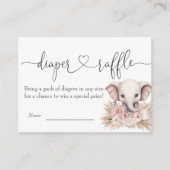 Elephant Girl Boho Kinderduschmaschine Windelwanne Begleitkarte (Vorderseite)