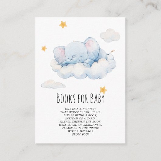 Elephant Girl Books for Baby Card Begleitkarte (Vorderseite)