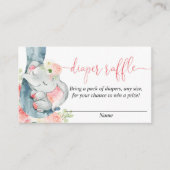 Elephant Girl Duschdiapkarten Begleitkarte (Vorderseite)