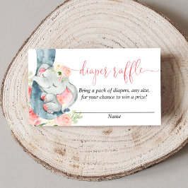 Elephant Girl Duschdiapkarten Begleitkarte