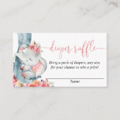 Elephant Girl Duschdiapkarten Begleitkarte (Vorderseite)