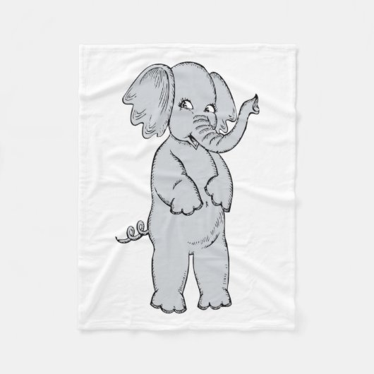 ELEPHANT GIRL FLEECEDECKE (Vorderseite)