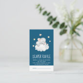 Elephant Girl | Navy Baby Duwer Diaper Raffle Begleitkarte (Stehend Vorderseite)