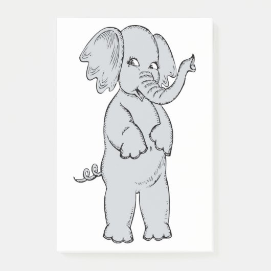 ELEPHANT GIRL POST-IT KLEBEZETTEL (Vorderseite)