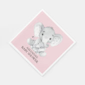 Elephant Girls Baby Showpapier Napkins Serviette (Ecke)