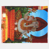 ELEPHANT GOD GANESH FLEECEDECKE (Vorderseite (Horizontal))