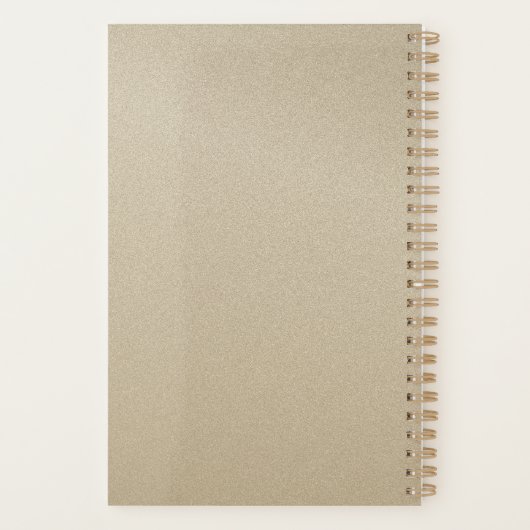 Elephant Gold Elegant Mit Monogramm Planer (Rückseite)