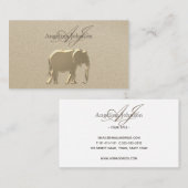 Elephant Gold Foil Elegante Beruflich Visitenkarte (Vorne/Hinten)
