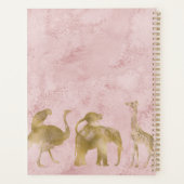 Elephant Gold Pink Suede Planner Planer (Rückseite)