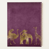 Elephant Gold Violet Suede Planner Planer (Rückseite)