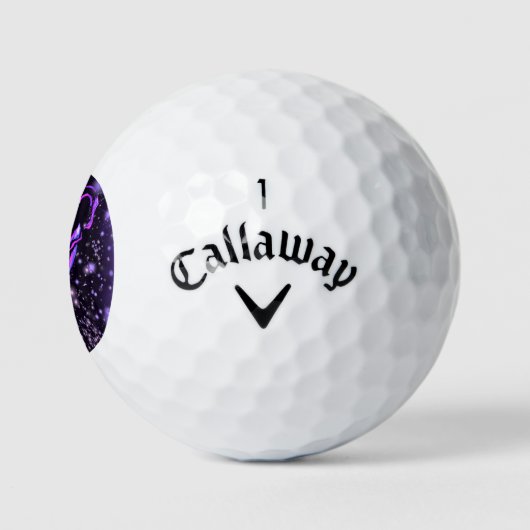 Elephant Golf Balls Wandern Lila Starry Night Golfball (Logo)