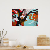 Elephant Graffiti Poster (Küche)