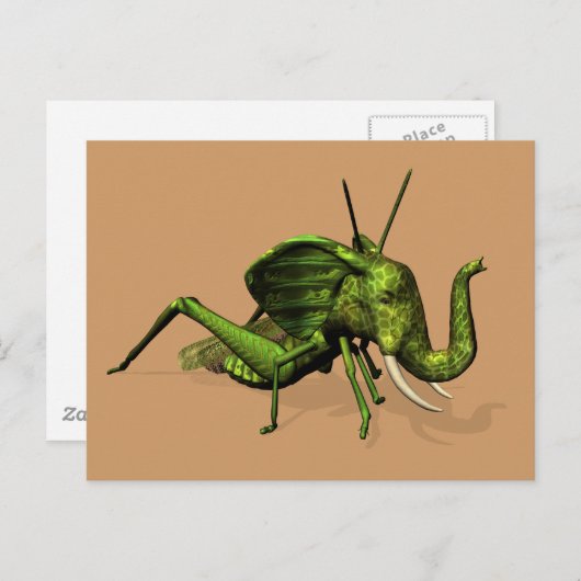 Elephant Grasshopper Crossbreed Postkarte (Vorne/Hinten)