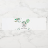 Elephant Green Balloon | Oh Baby Dusche Wasser Wasserflaschenetikett (Einzelnes Label)