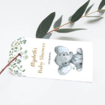 Elephant Greenery Baby Shower Vielen Dank