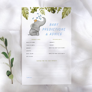 Elephant & Greenery Baby Vorhersagen & Advice Game