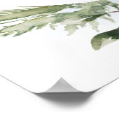 Elephant Greenery Boy Baby Dusche Begrüßungszeiche Poster (Ecke)