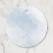 Elephant Greenery Boy Circle Boy Baby Shower Geschenkanhänger (Rückseite)