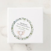 Elephant Greenery Boy Circle Boy Baby Shower Geschenkanhänger (Beispiel)