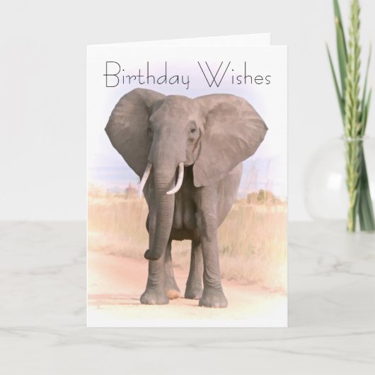 ELEPHANT GREETING CARD KARTE (Vorderseite)