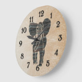 Elephant Große Wanduhr (Winkel)