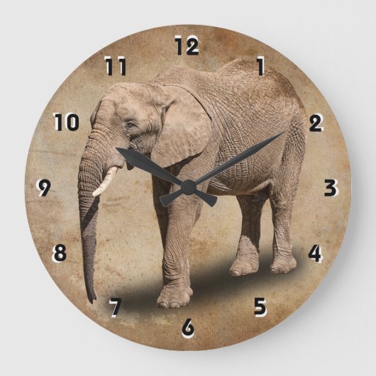 ELEPHANT GROßE WANDUHR (Vorderseite)