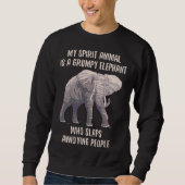 Elephant Grumpy Love Retro Sweatshirt (Vorderseite)
