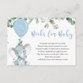 Elephant grüne blaue Ballonbücher für Babyencl Begleitkarte (Vorderseite)