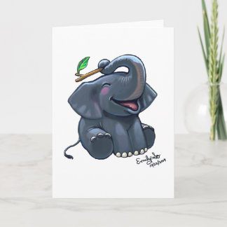 Elephant Grußkarte Karte