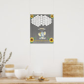 Elephant Guest Book Page Alternative Rustikal gelb Poster (Küche)