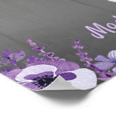 Elephant Guest Book Page Alternative Rustikal Lila Poster (Ecke)