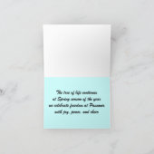 Elephant Habitat Passover Karte (Innenseite)