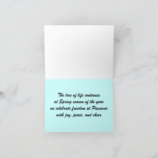 Elephant Habitat Passover Karte (Innenseite)