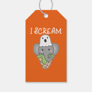 Elephant Halloween Ghost I schrei Ice Wordplay Geschenkanhänger