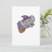 Elephant Halloween Hexenkind Hexenkostüm Feiertagskarte (Stehend Vorderseite)