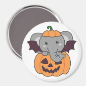 Elephant Halloween Pumpkin Bat-Kostüm Magnet (Vorderseite/Rückseite)