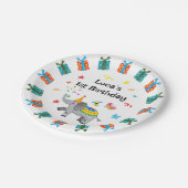 Elephant Hand Gezeichnet Papierplatte Pappteller (Schrägansicht)