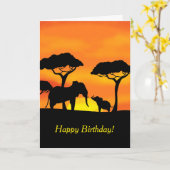 Elephant Happy Birthday Card Karte (Gelbe Blume)