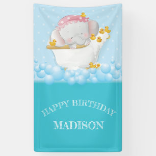 Elephant Happy Birthday Personalisiert Banner