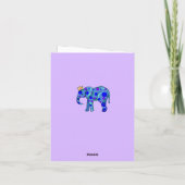 Elephant Happy Birthday Queen Birthday Card Karte (Rückseite)