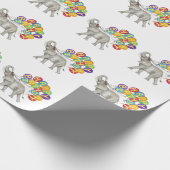 Elephant Happy Birthday Wrapping Paper Geschenkpapier (Ecke)