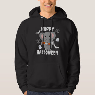Elephant Happy Halloween Pumpkin Bat Kostüm Hoodie