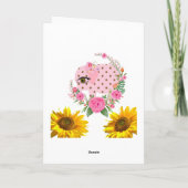 Elephant Happy Mother's Day Folded Grußkarte Karte (Rückseite)