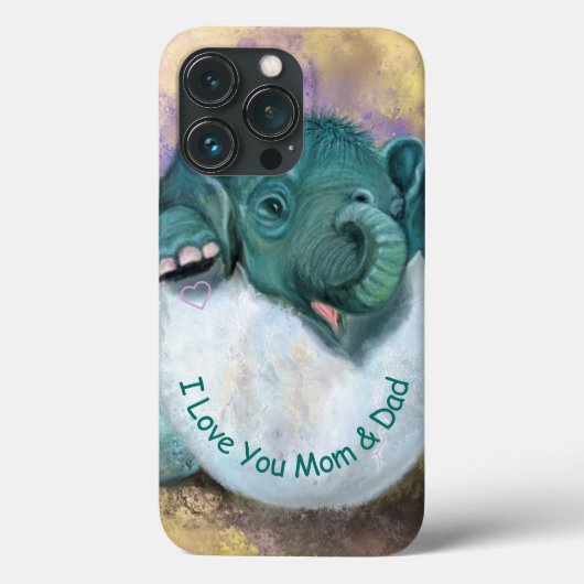 Elephant Hatching Funny iPhone Case - Benutzerdefi (Rückseite)