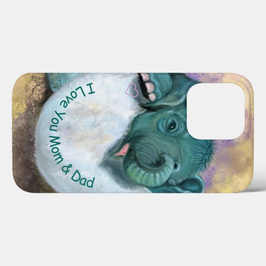 Elephant Hatching Funny iPhone Case - Benutzerdefi (Rückseite (Horizontal))