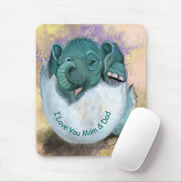 Elephant Hatching Mouse Pad - I Liebe Sie MAMA & V Mousepad