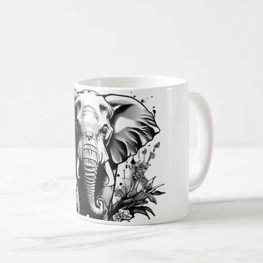 Elephant Head auf einem Coffee Tasse Collectors Se (VorderseiteRechts)