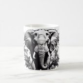 Elephant Head auf einem Coffee Tasse Collectors Se (Mittel)