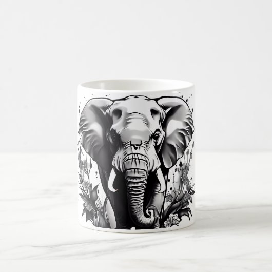 Elephant Head auf einem Coffee Tasse Collectors Se (Mittel)