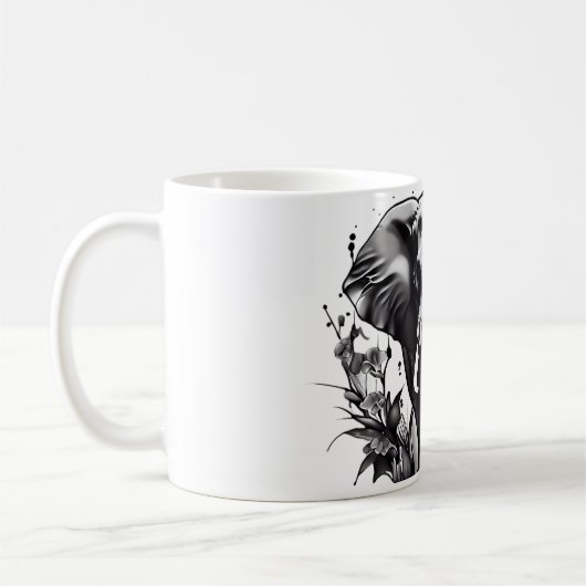 Elephant Head auf einem Coffee Tasse Collectors Se (Links)